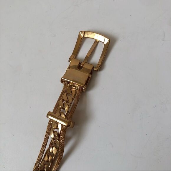 Bebe gold chain adjustable fashion belt - Picture 3 of 6
